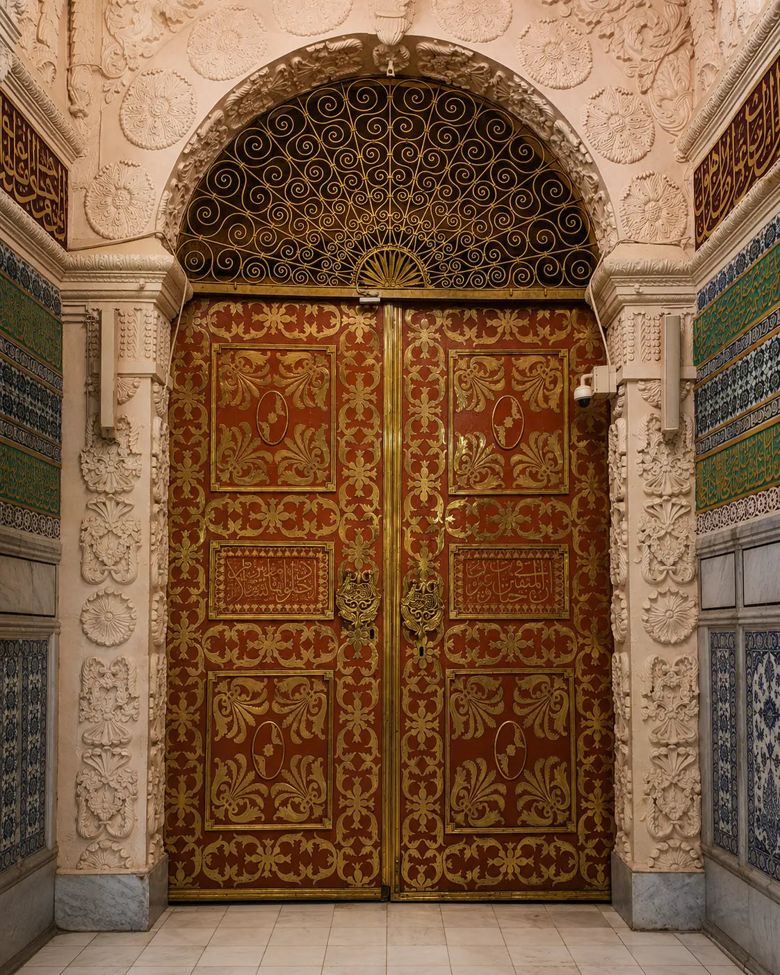 الصورة المرجعية لباب مزخرف من المسجد النبوي